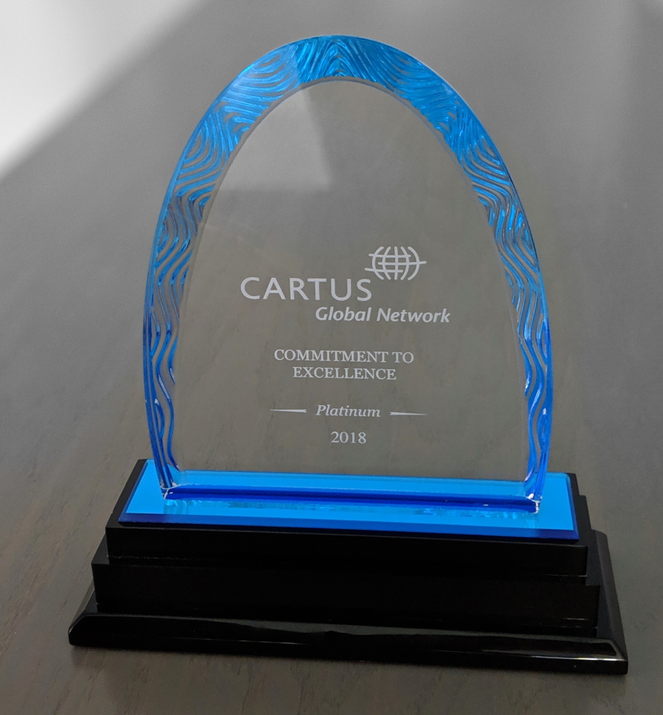 Armbruster Moving & Storage Receives Top Level, Commitment to Excellence Platinum Award at Cartus 2018 Global Network Conference